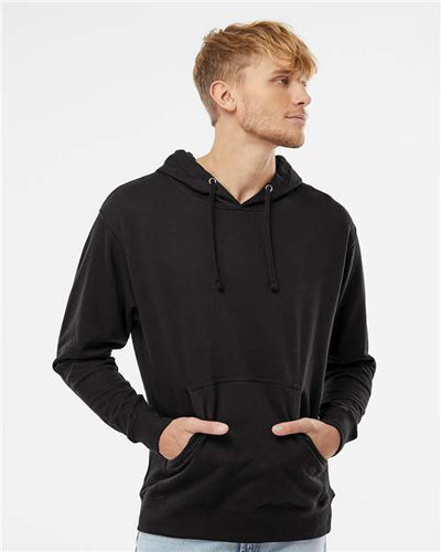 Independent Trading Co. SS4500 Midweight Hooded Sweatshirt - Black - model front