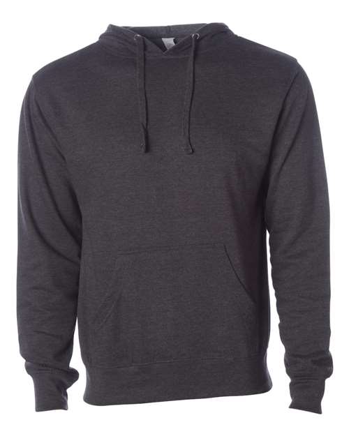 Independent Trading Co. SS4500 Midweight Hooded Sweatshirt - Charcoal Heather - flat front