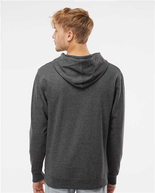 Independent Trading Co. SS4500 Midweight Hooded Sweatshirt - Charcoal Heather - model back