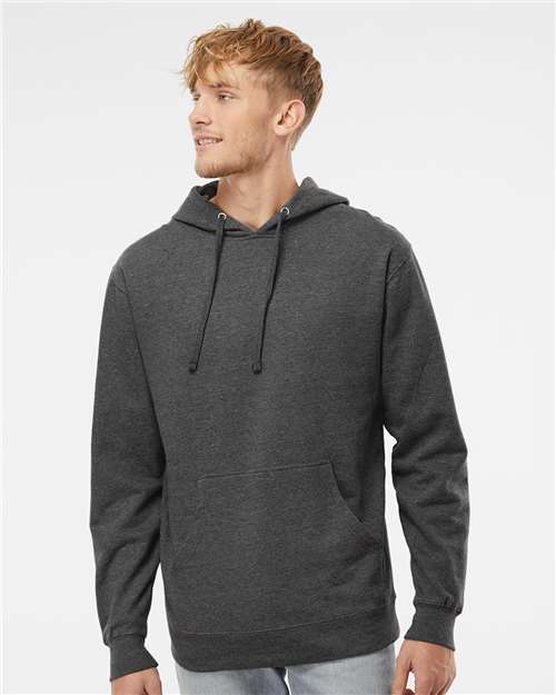 Independent Trading Co. SS4500 Midweight Hooded Sweatshirt - Charcoal Heather - model front
