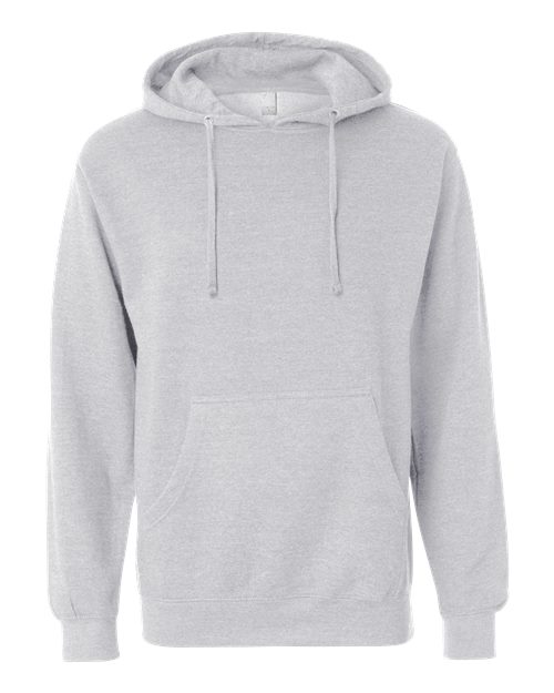 Independent Trading Co. SS4500 Midweight Hooded Sweatshirt - Grey Heather - flat front