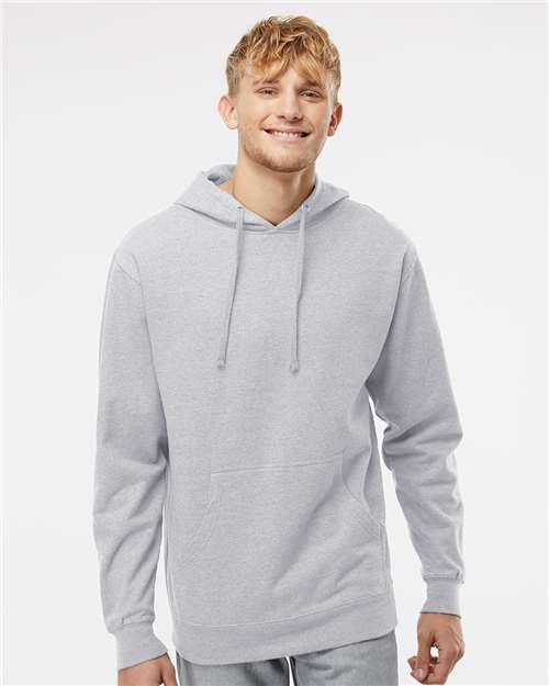 Independent Trading Co. SS4500 Midweight Hooded Sweatshirt - Grey Heather - model front