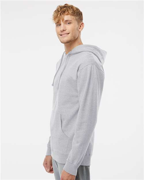 Independent Trading Co. SS4500 Midweight Hooded Sweatshirt - Grey Heather - model side