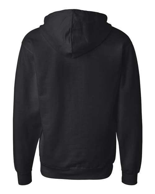 Independent Trading Co. SS4500Z Midweight Full-Zip Hooded Sweatshirt - Black - back