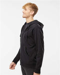 Independent Trading Co. SS4500Z Midweight Full-Zip Hooded Sweatshirt - Black - model side