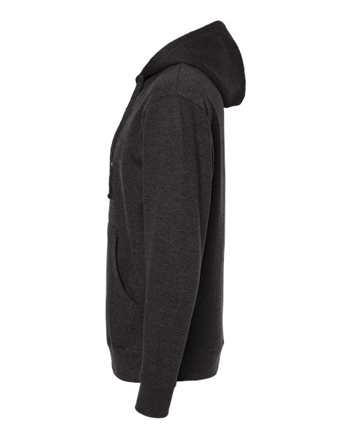 Independent Trading Co. SS4500Z Midweight Full-Zip Hooded Sweatshirt - Charcoal Heather - side