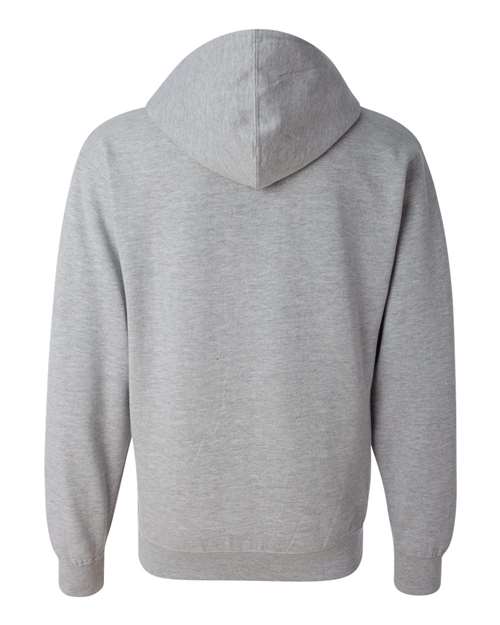 Independent Trading Co. SS4500Z Midweight Full-Zip Hooded Sweatshirt - Grey Heather - back