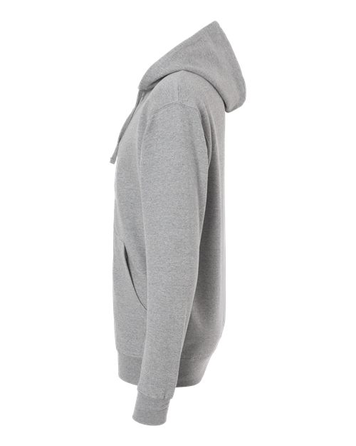 Independent Trading Co. SS4500Z Midweight Full-Zip Hooded Sweatshirt - Grey Heather - side