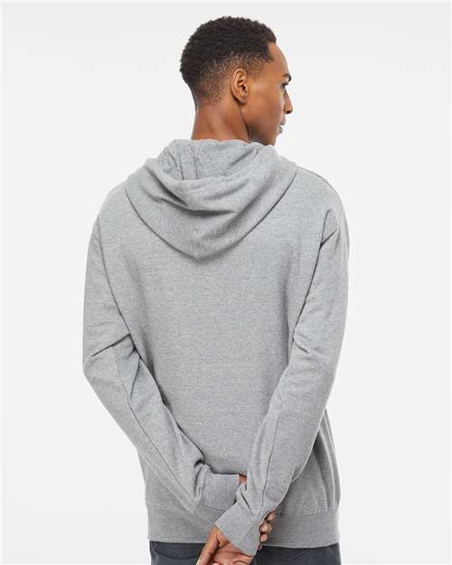 Independent Trading Co. SS4500Z Midweight Full-Zip Hooded Sweatshirt - Grey Heather - model back