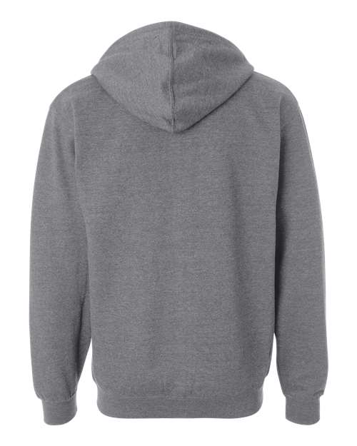 Independent Trading Co. SS4500Z Midweight Full-Zip Hooded Sweatshirt - Gunmetal Heather - back
