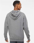 Independent Trading Co. SS4500Z Midweight Full-Zip Hooded Sweatshirt - Gunmetal Heather - model back