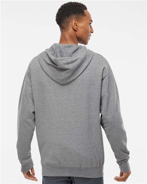Independent Trading Co. SS4500Z Midweight Full-Zip Hooded Sweatshirt - Gunmetal Heather - model back