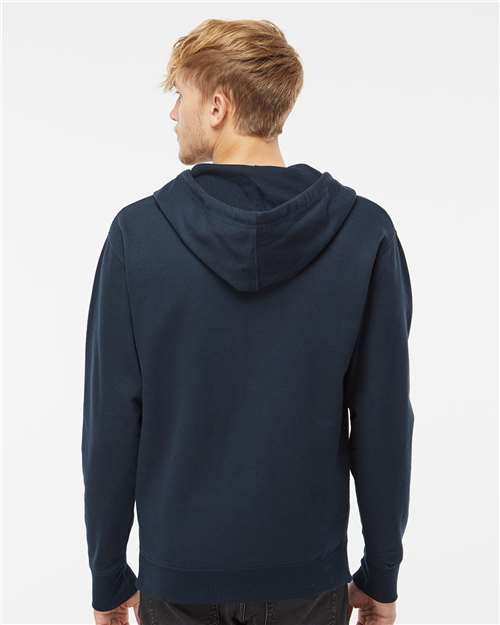 Independent Trading Co. SS4500Z Midweight Full-Zip Hooded Sweatshirt - Navy - model back