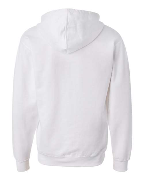 Independent Trading Co. SS4500Z Midweight Full-Zip Hooded Sweatshirt - White - back