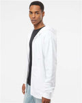 Independent Trading Co. SS4500Z Midweight Full-Zip Hooded Sweatshirt - White - model side