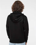 Independent Trading Co. EXP80PTZ Poly-Tech Full-Zip Hooded Sweatshirt - Black - model back