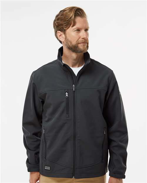 DRI DUCK 5350 Men's Motion Soft Shell Jacket - Charcoal - model front
