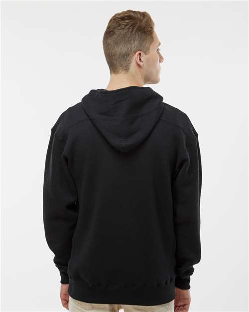 J. America 8830 Men's Sport Lace Hooded Sweatshirt - Black - model back