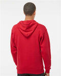 J. America 8830 Men's Sport Lace Hooded Sweatshirt - Red - model back