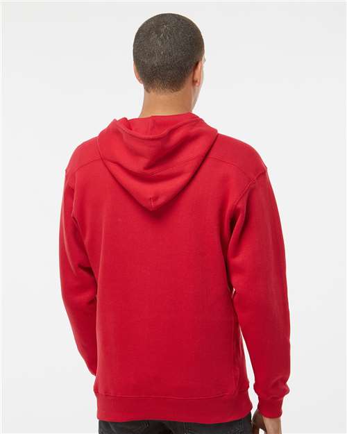 J. America 8830 Men's Sport Lace Hooded Sweatshirt - Red - model back