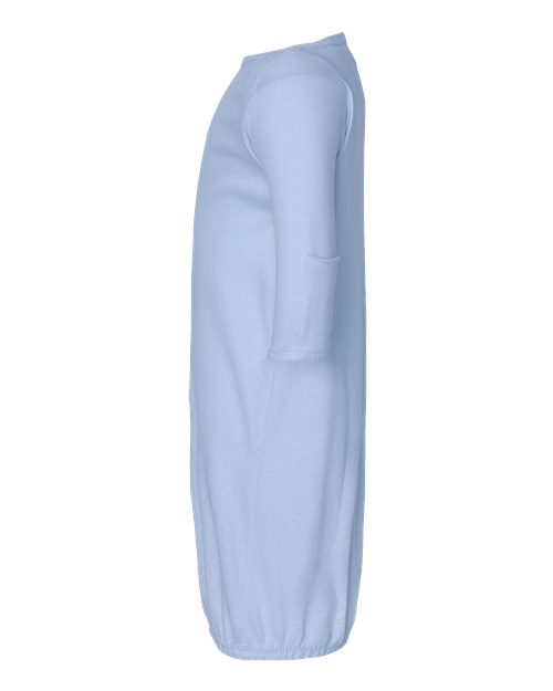 Rabbit Skins 4406 Infant Baby Rib Layette - Light Blue - side