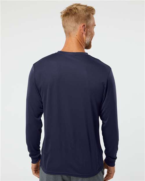 Augusta Sportswear 788 Unisex Nexgen Performance Long Sleeve T-Shirt - Navy - model back