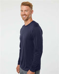 Augusta Sportswear 788 Unisex Nexgen Performance Long Sleeve T-Shirt - Navy - model side