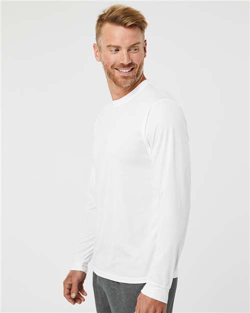Augusta Sportswear 788 Unisex Nexgen Performance Long Sleeve T-Shirt - White - model side