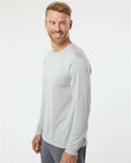 Augusta Sportswear 788 Unisex Nexgen Performance Long Sleeve T-Shirt - Silver - model side