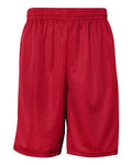Badger 7219 Men's Pro Mesh 9" Shorts with Pockets - Red - front