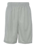 Badger 7219 Men's Pro Mesh 9" Shorts with Pockets - Silver - front