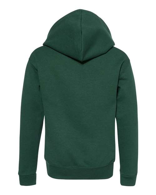 Jerzees 993BR Youth NuBlend Full-Zip Hooded Sweatshirt - Forest Green - back