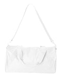 Liberty Bags 8805 Recycled 18” Small Duffel Bag - White - front