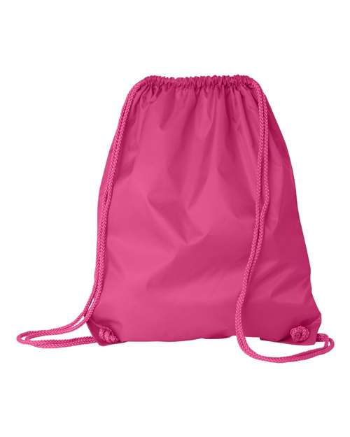 Liberty Bags 8882 Large Drawstring Pack with DUROcord - Hot Pink - front