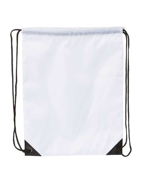 Liberty Bags 8886 Value Drawstring Bag - White - front