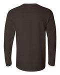 Gildan 64400 Unisex Softstyle Long Sleeve T-Shirt - Dark Chocolate - back