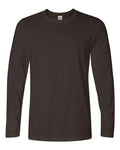 Gildan 64400 Unisex Softstyle Long Sleeve T-Shirt - Dark Chocolate - front