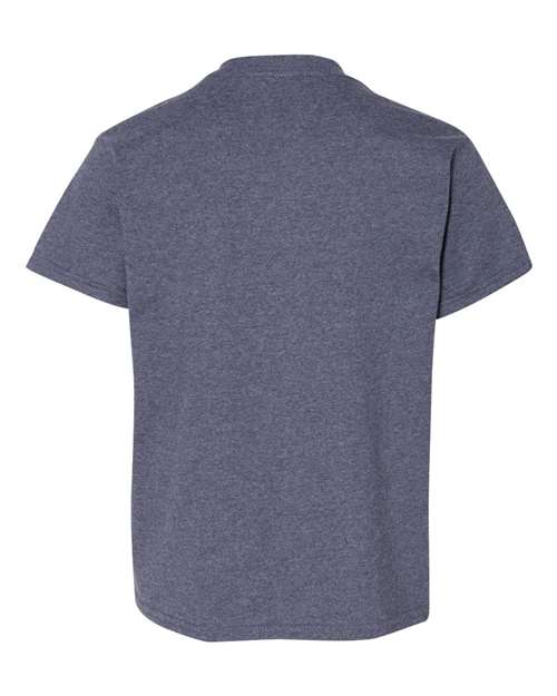 Gildan 5000B Youth Heavy Cotton T-Shirt - Heather Navy - back