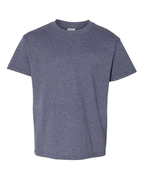 Gildan 5000B Youth Heavy Cotton T-Shirt - Heather Navy - front