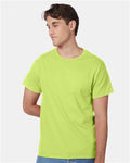 Hanes 5250 Authentic T-Shirt - Safety Green - model front
