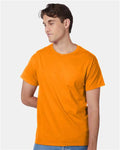 Hanes 5250 Authentic T-Shirt - Safety Orange - model front