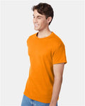 Hanes 5250 Authentic T-Shirt - Safety Orange - model side