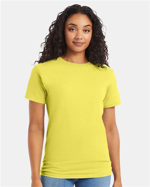 Hanes H5280 Essential-T T-Shirt - Yellow - model front