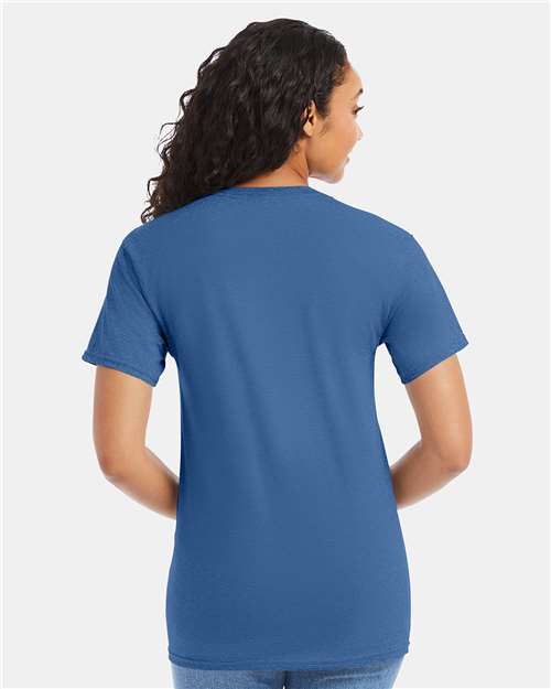 Hanes 5280 Essential-T T-Shirt - Denim Blue - model back