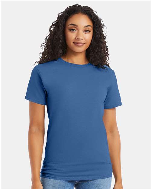 Hanes 5280 Essential-T T-Shirt - Denim Blue - model front