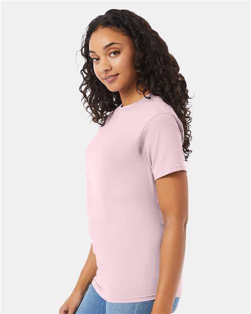 Hanes 5280 Essential-T T-Shirt - Pale Pink - model side