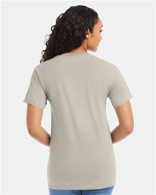 Hanes 5280 Essential-T T-Shirt - Sand - model back