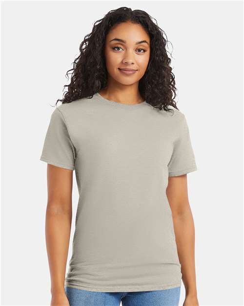 Hanes 5280 Essential-T T-Shirt - Sand - model front