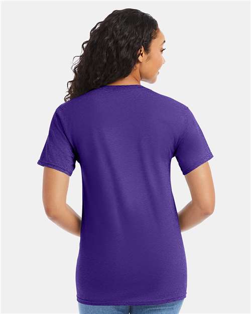 Hanes 5280 Essential-T T-Shirt - Purple - model back