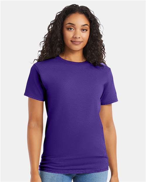 Hanes 5280 Essential-T T-Shirt - Purple - model front